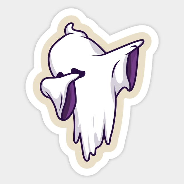 Cute Ghost Dabbing Cartoon Sticker by Catalyst Labs